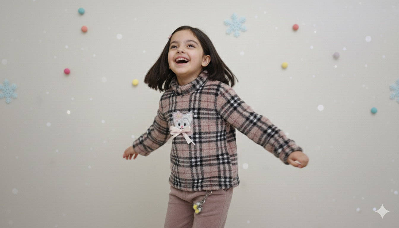 Black and Pink Velvet Co-ord Set