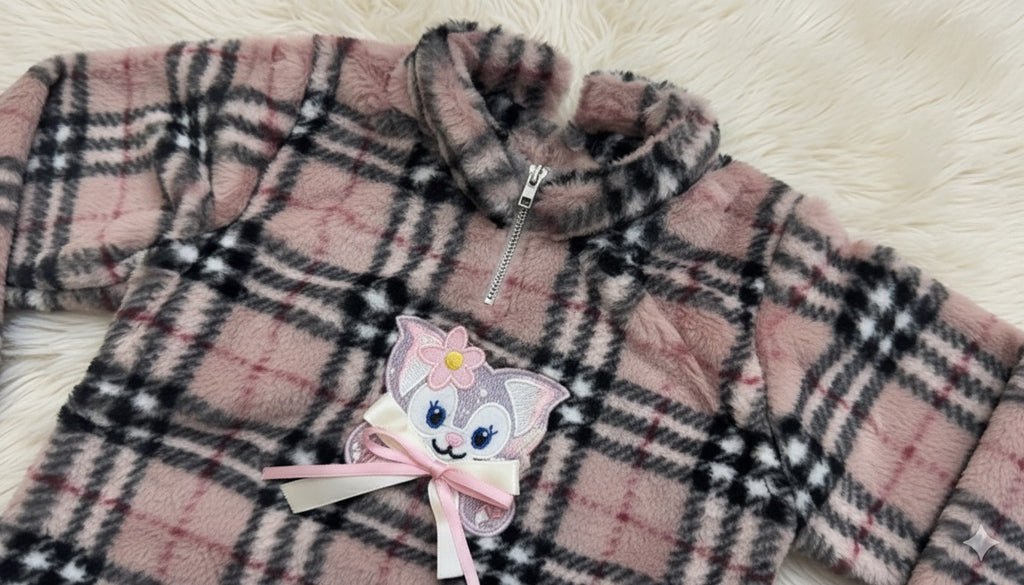 Black and Pink Velvet Co-ord Set